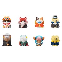 Figuras One Piece Mega Cat Project Mini NyanPieceNyan! I'm gonna be king of Paw-rates!! Blind Box Surtido (8) (Repeat)