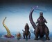 Figuras Godzilla 2016 Pack de 3 S.H.MonsterArts The Second Form, Thrid Form, Giant Unidentified Creature Set