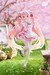Estatua Hatsune Miku Newley Written Sakura Miku Japanese Cafe Ver. Reissue 18 cm