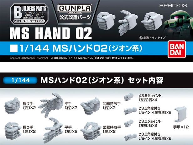 Builders Parts - Bandai Gunpla