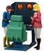 Diorama Mobile Suit Gundam G.M.G. Collection EX White Base Bridge Radio Operator Desk Set 10 cm (with gift)
