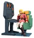 Diorama Mobile Suit Gundam G.M.G. Collection EX White Base Bridge Radio Operator Desk Set 10 cm (with gift)