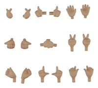 Accesorios para las Figuras Nendoroid Doll Original Character Hand Parts Set 02 (Cinnamon)