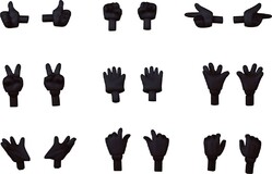 Accesorios para las Figuras Nendoroid Doll Original Character Hand Parts Set Gloves Ver. (Black)