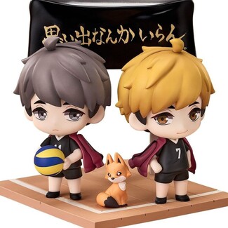 Pack de 2 Figuras Haikyu!! Qset+ Mini Atsumu Miya & Osamu Miya 8 cm