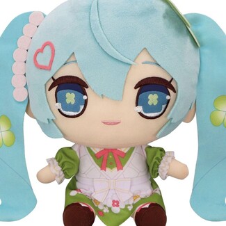 Peluche Hatsune Miku Kyurumaru Big Clover 26 cm