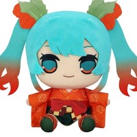 Peluche Hatsune Miku Kyurumaru Big Flower Fairy Winter Cherry Ver. 29 cm