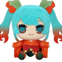 Peluche Hatsune Miku Kyurumaru Big Flower Fairy Winter Cherry Ver. 29 cm