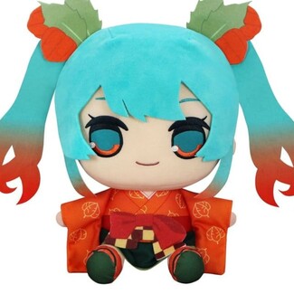 Peluche Hatsune Miku Kyurumaru Big Flower Fairy Winter Cherry Ver. 29 cm