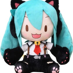 Peluche Hatsune Miku Project Diva Arcade Future Tone Fuwa Petit Hatsune Miku Kitty Cat LL 30 cm