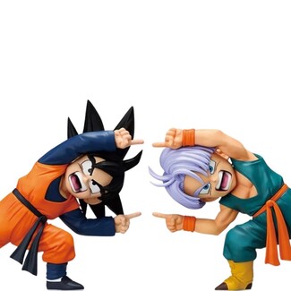 Set 2 Figuras Ichibansho Masterlise Son Goten & Trunks Battle of Super Saiyan Dragon Ball Z 9cm