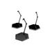 Pack de 3 Caballetes para Mini Figuras The Simple Stand Mini Nendoroid More Black Hex Type
