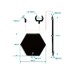 Pack de 3 Caballetes para Mini Figuras The Simple Stand Mini Nendoroid More Black Hex Type